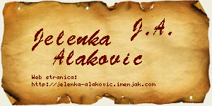 Jelenka Alaković vizit kartica